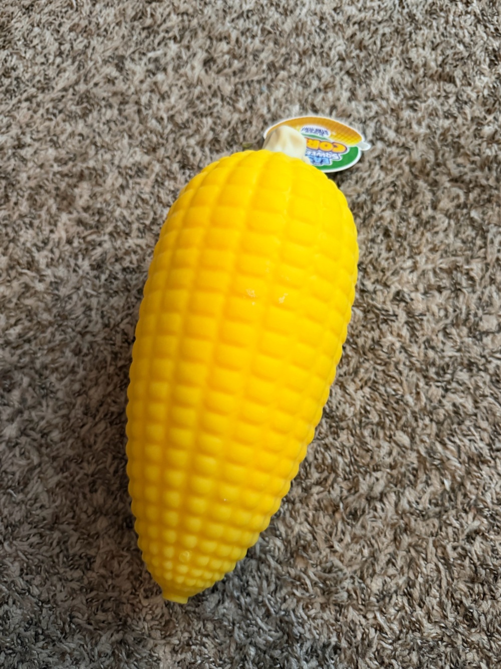 Jumbo Yellow Corn-Shaped Squeezy Toy